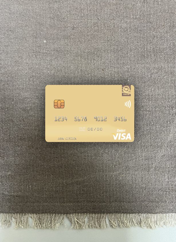 Download North Korea Daesong Bank visa debit card photolook front Photoshop template